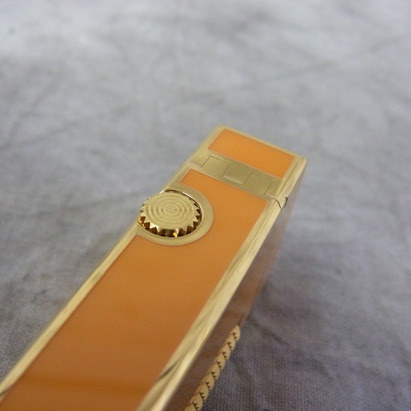 実際に弊社で買取させて頂いたdunhill/ダンヒル ローラーガスライター オレンジ×ゴールドの画像 5枚目