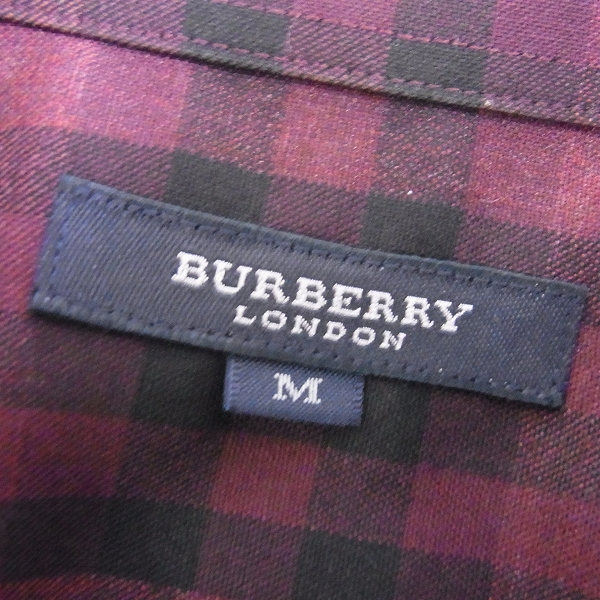 実際に弊社で買取させて頂いた☆BURBERRY LONDON/バーバリー ワンポイントロゴ/チェック 長袖シャツ 2点セットの画像 2枚目