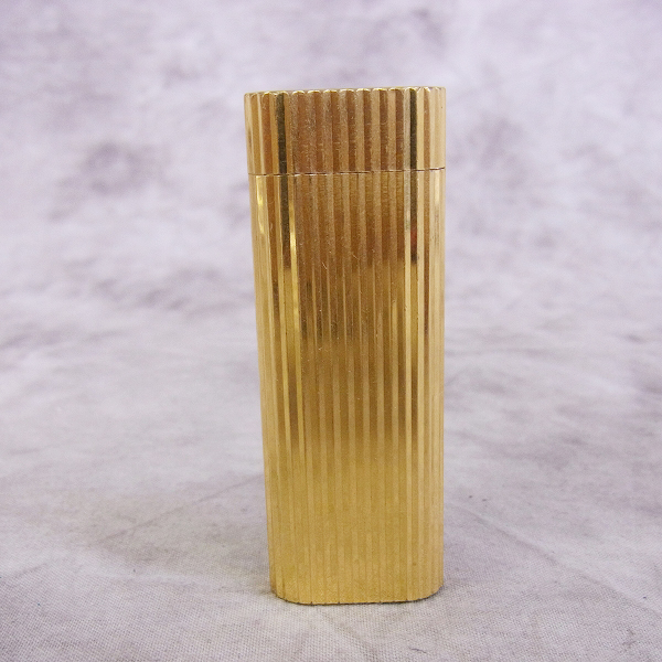 実際に弊社で買取させて頂いたCartier/カルティエ ガスライター ゴールド ストライプ柄