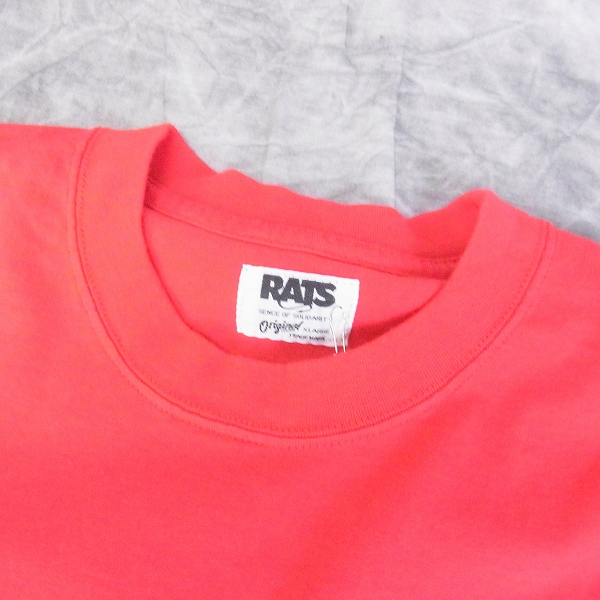 実際に弊社で買取させて頂いたRATS/ラッツ 16SS プリントポケットTee/Tシャツ レッド/XL 16'RT-0504の画像 4枚目