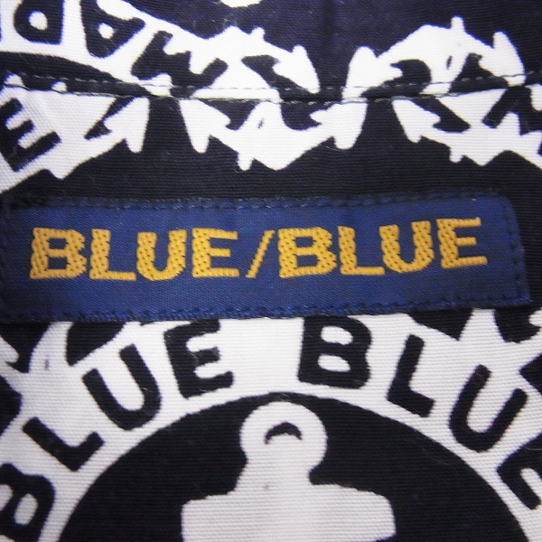 実際に弊社で買取させて頂いたBLUE BLUE/ブルーブルー アンカー柄 アロハシャツ/Lの画像 2枚目