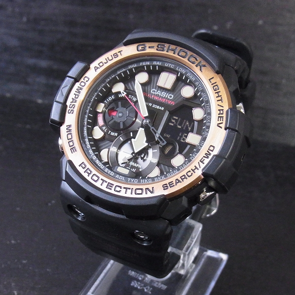 実際に弊社で買取させて頂いたG-SHOCK/Gショック GULFMASTER/ガルフマスター ヴィンテージブラック×ローズゴールド GN-1000RG-1AJFの画像 1枚目