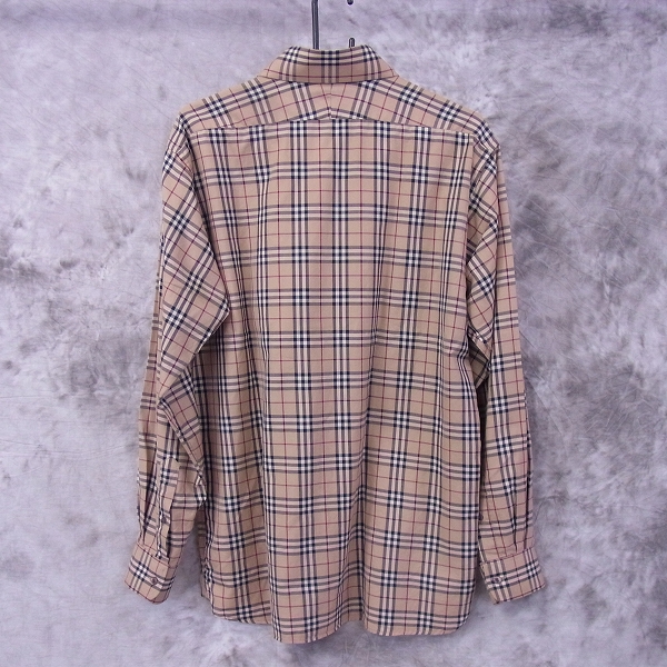 実際に弊社で買取させて頂いたBURBERRY LONDON/バーバリーロンドン 刺繍 チェック柄長袖シャツ/Lの画像 1枚目
