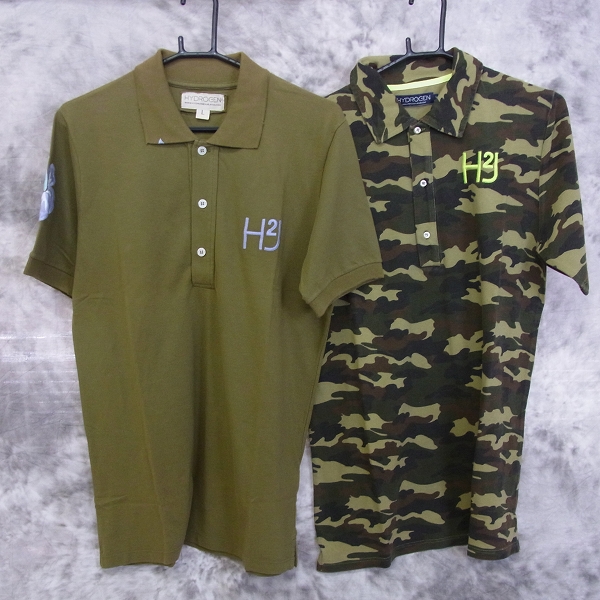 実際に弊社で買取させて頂いた☆HYDROGEN/ハイドロゲン カモ/迷彩 他 ポロシャツ/L 2点セット