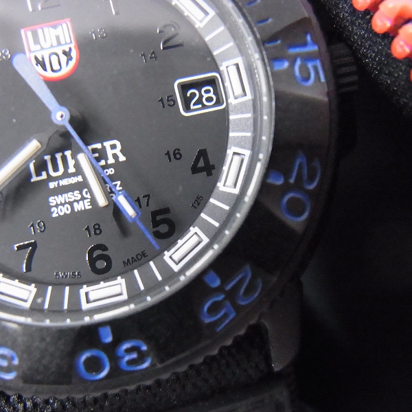 実際に弊社で買取させて頂いたLUMINOX/ルミノックス×LUKER BY NEIGHBORHOOD/ネイバーフッド 3901LK ネイビーシールズ 200個限定 腕時計の画像 5枚目
