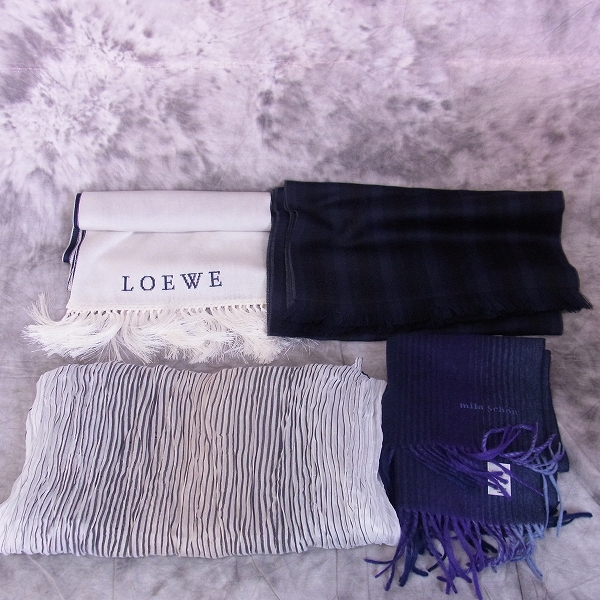 実際に弊社で買取させて頂いたmila schon/ミラショーン LOEWE/ロエベ PAPAS/パパスほか　ストール/マフラー/スカーフ 20点↑SETの画像 6枚目