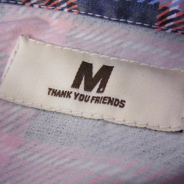 実際に弊社で買取させて頂いたM/エム カットオフ チェックシャツ Mの画像 2枚目