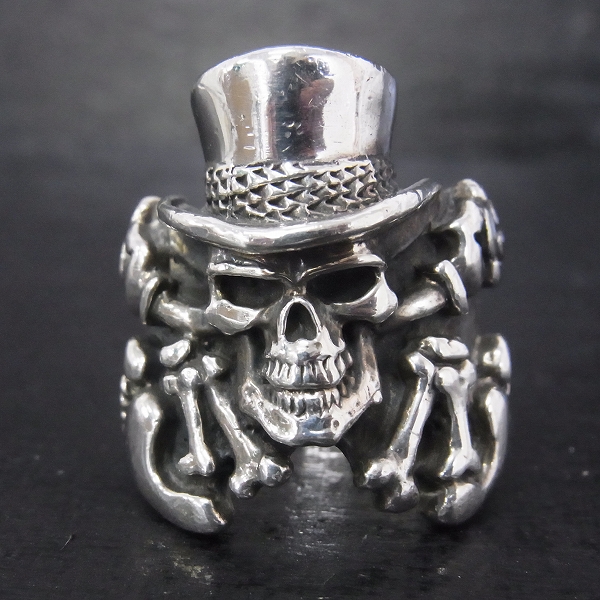 実際に弊社で買取させて頂いた【ギャラ付】CRAZY PIG/クレイジーピッグCP628 CPD Skull Mascot/スカル マスコットリング 17.5号の画像 1枚目