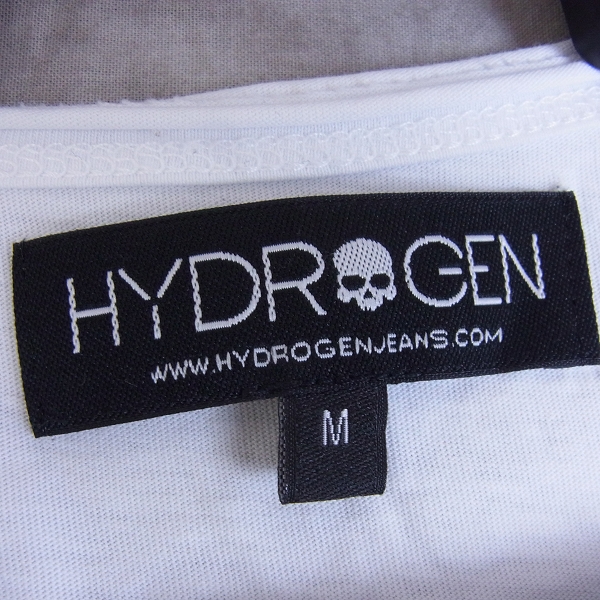 実際に弊社で買取させて頂いた☆HYDROGEN/ハイドロゲン ネック切りっぱなし加工 スカルプリント 半袖Tシャツ Mの画像 2枚目