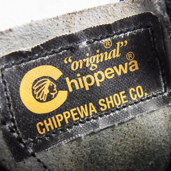 実際に弊社で買取させて頂いたCHIPPEWA/チペワ ブラックスウェード エンジニアブーツ 91069/9Eの画像 6枚目