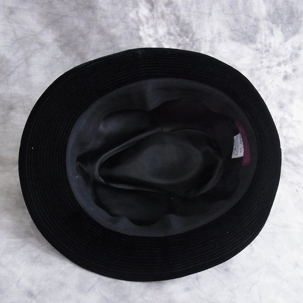 実際に弊社で買取させて頂いたBorsalino/ボルサリーノ 日本製 中折れハット ブラック 58ｃｍ JB163-07A00の画像 6枚目