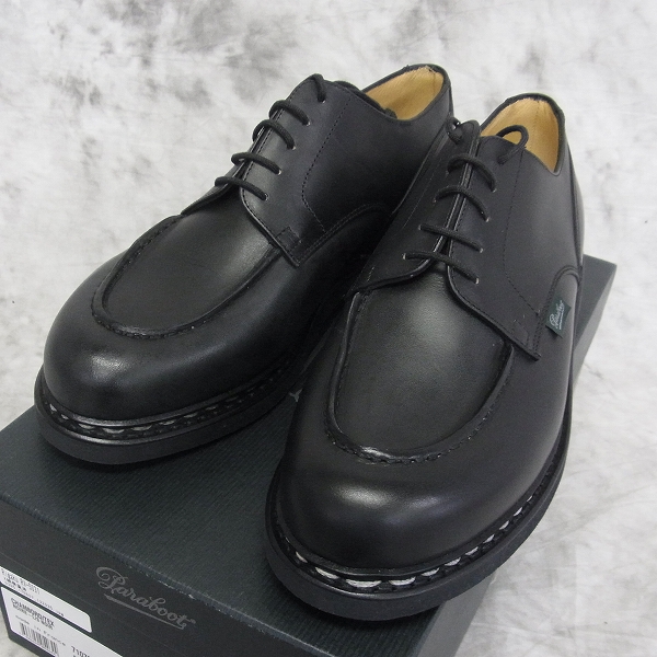 実際に弊社で買取させて頂いたParaboot/パラブーツ chambord/シャンボード レザーシューズ 黒 710709/8の画像 0枚目