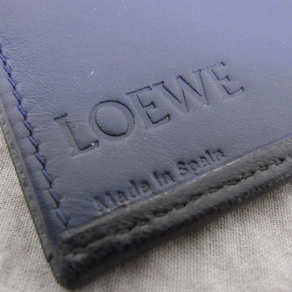 実際に弊社で買取させて頂いたLOEWE/ロエベ 二つ折り レザーウォレット/長財布の画像 5枚目