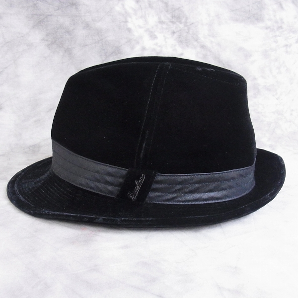 実際に弊社で買取させて頂いたBorsalino/ボルサリーノ 日本製 中折れハット ブラック 58ｃｍ JB163-07A00の画像 1枚目