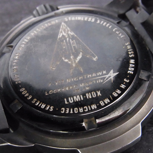実際に弊社で買取させて頂いたLUMINOX/ルミノックス F-117 ナイトホーク クォーツ 腕時計【動作未確認】の画像 3枚目