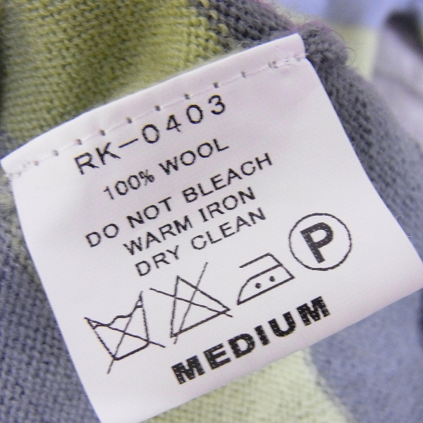 実際に弊社で買取させて頂いたGOODENOUGH/グッドイナフ マルチカラー ニットセーター サイズ：Mの画像 4枚目