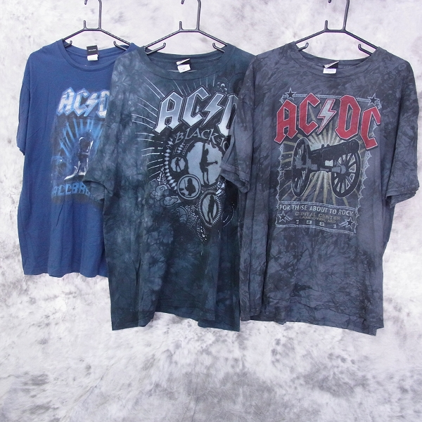 実際に弊社で買取させて頂いたAC/DC BLACK ICE/BACK IN BLACK バンドTシャツ 5点セットの画像 1枚目