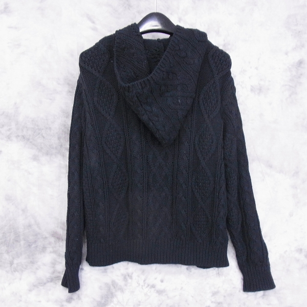 実際に弊社で買取させて頂いたGOODENOUGH/グッドイナフ ケーブルニットパーカー ブラック Mの画像 1枚目