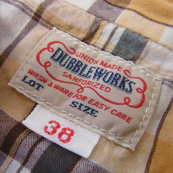 実際に弊社で買取させて頂いたDUBBLE WORKS/ダブルワークス 半袖チェックシャツ・長袖Tシャツ等5点SETの画像 5枚目