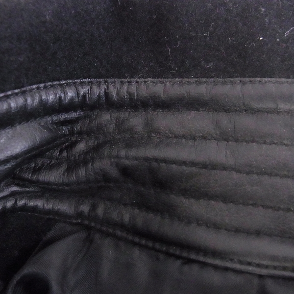 実際に弊社で買取させて頂いたBUFFALO BOBS/バッファローボブズ ウール ロングPコート ブラック 1の画像 5枚目