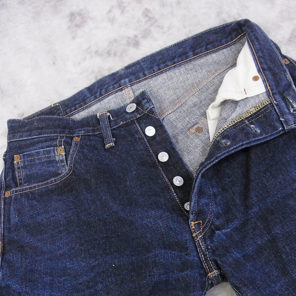 実際に弊社で買取させて頂いたDenime/ドゥニーム　ストレートデニムパンツ ボタンフライ LOT.961/33の画像 2枚目