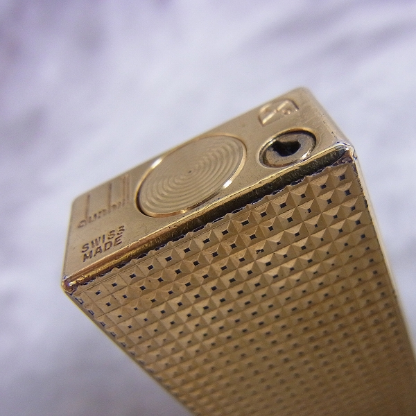 実際に弊社で買取させて頂いたdunhill/ダンヒル ローラー ガスライター ダイヤモンドヘッド ゴールドの画像 5枚目