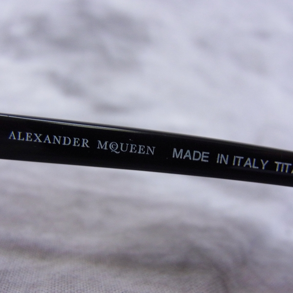 実際に弊社で買取させて頂いたALEXANDER MCQUEEN/アレキサンダーマックイーン ツーブリッジ メガネフレーム AMQ-5536Jの画像 3枚目