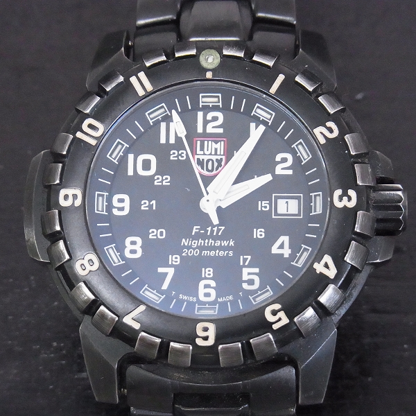 実際に弊社で買取させて頂いたLUMINOX/ルミノックス F-117 ナイトホーク クォーツ 腕時計【動作未確認】