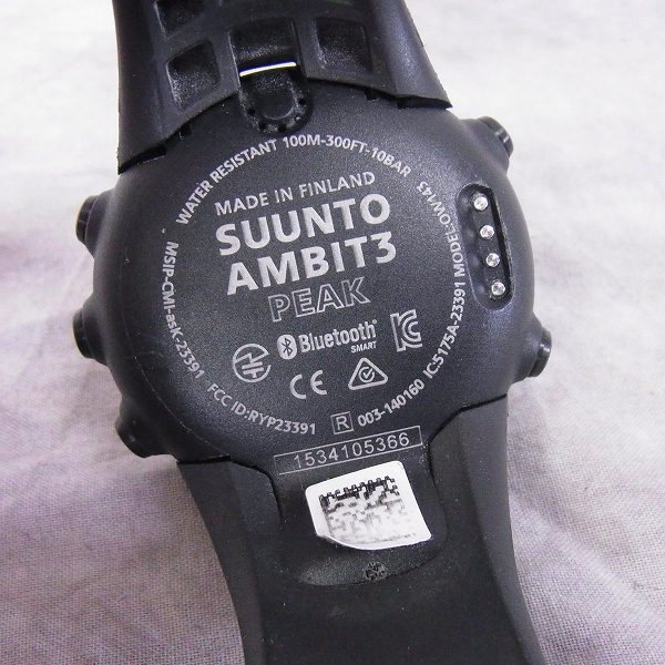 実際に弊社で買取させて頂いたSUUNTO/スント AMBIT3/アンビット3 PEAK/ピーク Bluetooth搭載 ブラック 腕時計の画像 3枚目