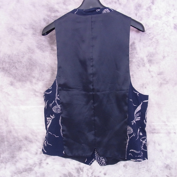 実際に弊社で買取させて頂いた☆BLUE BLUE/ブルーブルー 綿麻ジレ/ベスト ネイビー/3の画像 1枚目