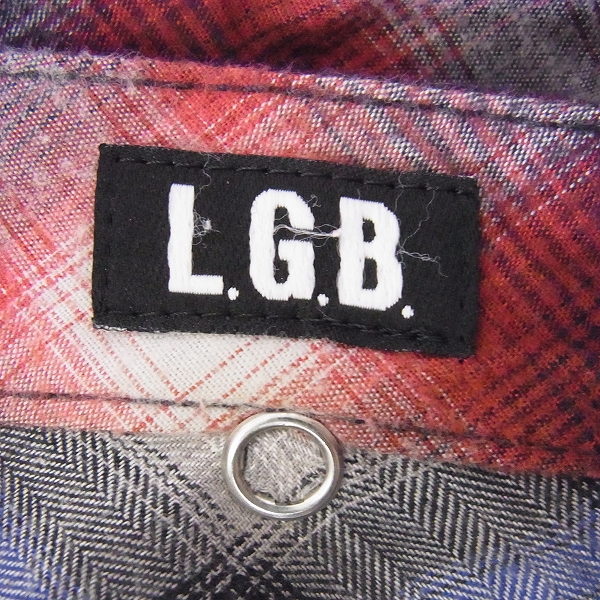 実際に弊社で買取させて頂いた☆LGB/ルグランブルー 切り替え チェックシャツ SHIRT-G/MINI/1の画像 2枚目