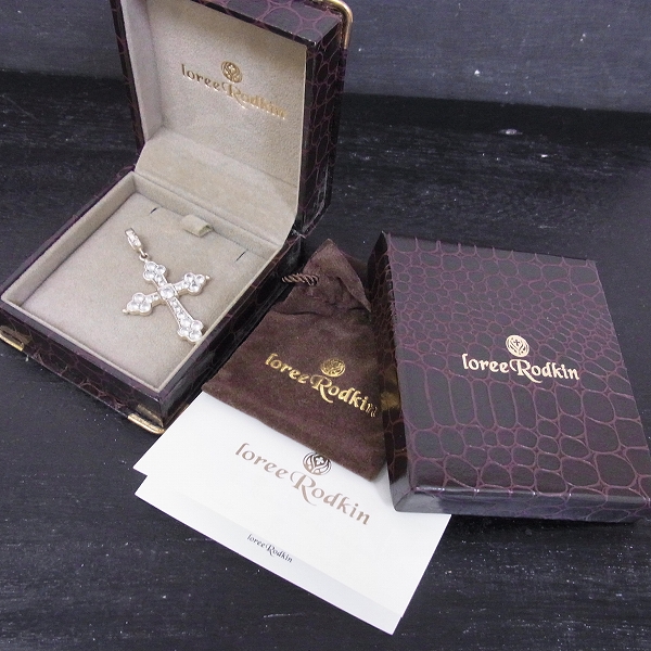 実際に弊社で買取させて頂いた【ギャラ付】Loree Rodkin/ローリーロドキン ゴシッククロスペンダント ラージ P055-886の画像 5枚目