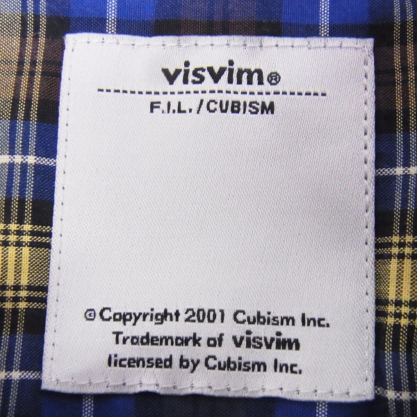 実際に弊社で買取させて頂いたvisvim/ビズビム チェック ボタンダウンシャツ/Sの画像 2枚目