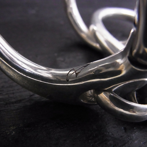 実際に弊社で買取させて頂いた【ギャラ付】CRAZY PIG/クレイジーピッグ LARGE HAND CUFF/ラージハンドカフリンク ブレスレット #878の画像 2枚目