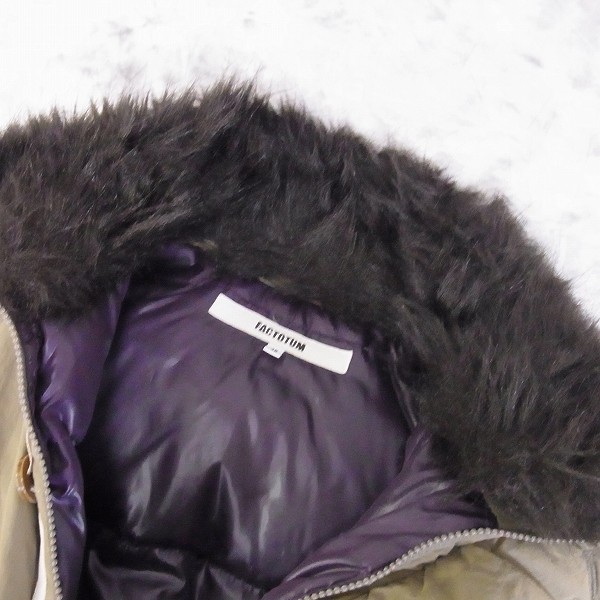 実際に弊社で買取させて頂いたFACTOTUM/ファクトタム N-2B/フェイクファーダウンジャケット/46の画像 3枚目