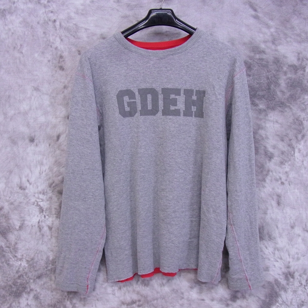 実際に弊社で買取させて頂いたGOODENOUGH/グッドイナフ ロゴプリント ロングTシャツ サイズ：M グレー/レッド