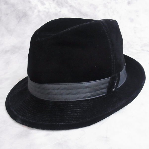 実際に弊社で買取させて頂いたBorsalino/ボルサリーノ 日本製 中折れハット ブラック 58ｃｍ JB163-07A00
