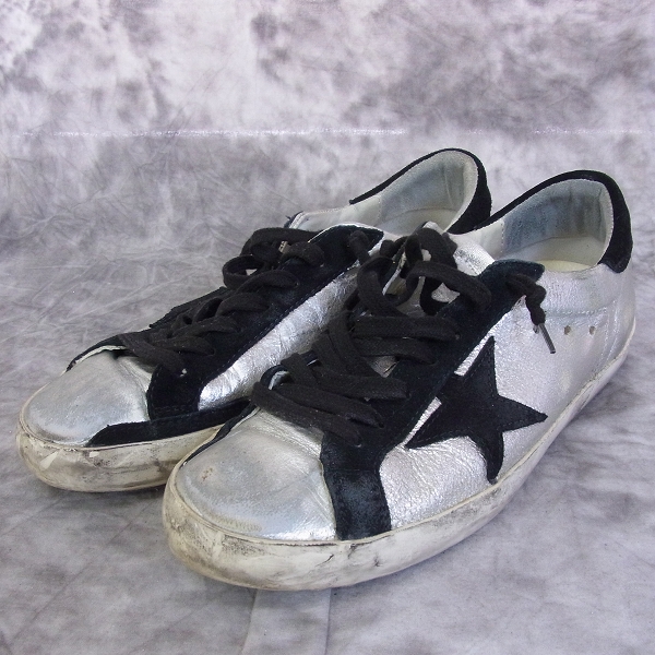 実際に弊社で買取させて頂いたGOLDEN GOOSE/ゴールデングース GGDB SSTAR ビンテージ加工レザースニーカー/42