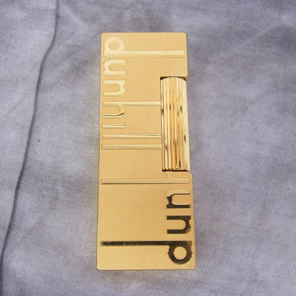 実際に弊社で買取させて頂いたdunhill/ダンヒル ローラーガスライター ロゴ立体デザインの画像 1枚目