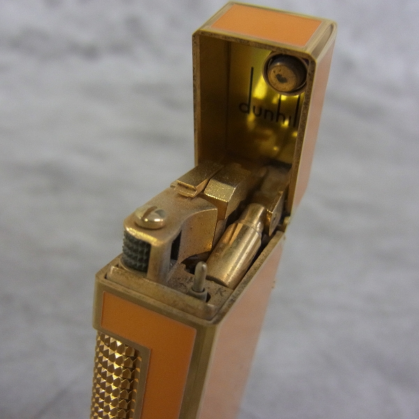 実際に弊社で買取させて頂いたdunhill/ダンヒル ローラーガスライター オレンジ×ゴールドの画像 4枚目