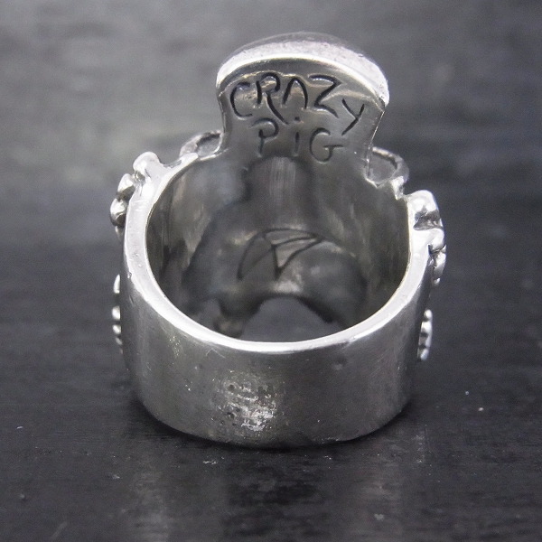 実際に弊社で買取させて頂いた【ギャラ付】CRAZY PIG/クレイジーピッグCP628 CPD Skull Mascot/スカル マスコットリング 17.5号の画像 3枚目