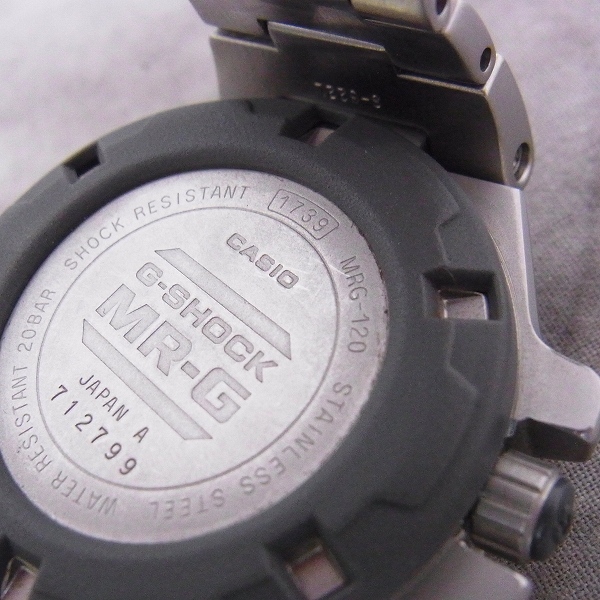 実際に弊社で買取させて頂いたG-SHOCK/Gショック MR-G/アナログ MRG-120-1A【動作未確認】の画像 5枚目