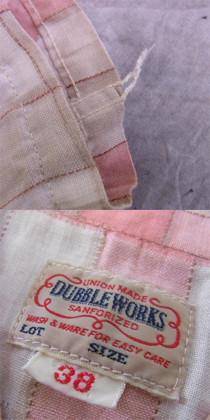 実際に弊社で買取させて頂いたDUBBLE WORKS/ダブルワークス 半袖チェックシャツ・長袖Tシャツ等5点SETの画像 7枚目