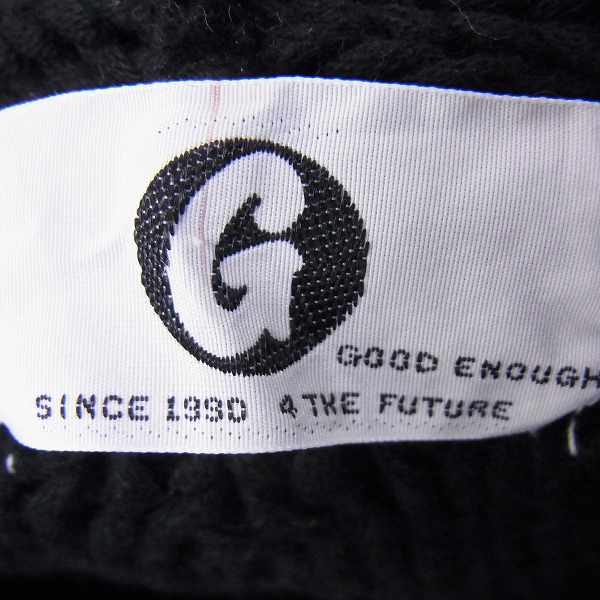 実際に弊社で買取させて頂いたGOODENOUGH/グッドイナフ ケーブルニットパーカー ブラック Mの画像 2枚目