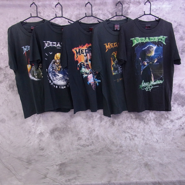 実際に弊社で買取させて頂いたMEGADETH/メガデス バンドTシャツ 2005年 TOUR 他 XL/5点セット