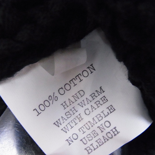 実際に弊社で買取させて頂いたGOODENOUGH/グッドイナフ ケーブルニットパーカー ブラック Mの画像 3枚目