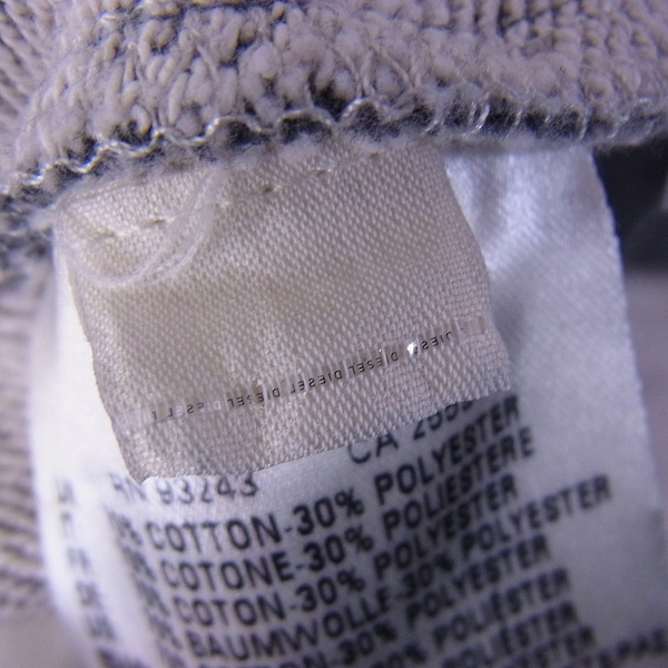 実際に弊社で買取させて頂いたDIESEL BLACK GOLD/ディーゼル スウェットトレーナー サイドジップ/胸ポケット XLの画像 5枚目