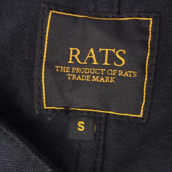 実際に弊社で買取させて頂いたRATS/ラッツ 16AW スタンドカラーシャツジャケット ネイビー Sの画像 2枚目