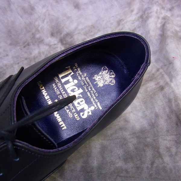 実際に弊社で買取させて頂いたTRICKER'S/トリッカーズ×KATHARINE HAMNETT/キャサリンハムネット BLACK BOX CALF Oxford/カーフレザー オックスフォード  M6460/7の画像 4枚目