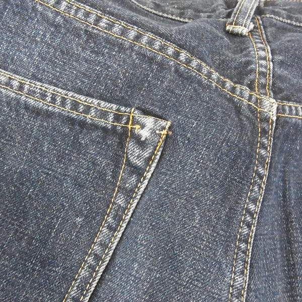 実際に弊社で買取させて頂いたDenime/ドゥニーム 革パッチ ストレート セルビッチデニムパンツ 202/30の画像 7枚目